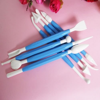 8pcs Fondant Cake Decorating Flower Paste Pastry Sugarcraft Modelling Tools Blue[010150] [kitchenware 60|]